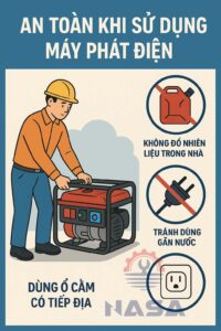 an toàn khi sử dụng máy phát điện