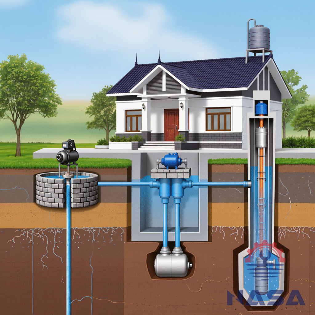 Lắp đặt Máy Bơm Giếng